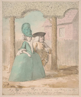 Nathaniel Dance Holland - Miss Peagreens Papa Mama Walking in the Public Walks at a Bathing Place.webp
