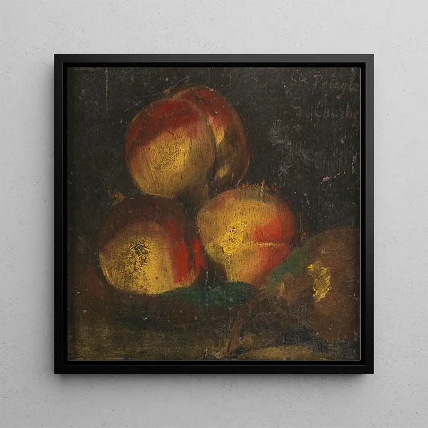 Nature Morte aux Trois Pêches et à la Poire - Gustave Courbet — wall display of the artwork