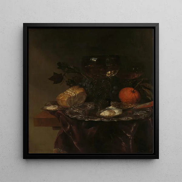 Still Life Painting - Abraham van Beyeren — framed artwork on a wall