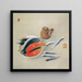Still Life with Salmon and Sardines Slices - Tsuchida Bakusen — framed artwork on a wall