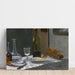 Reproduction of the painting Nature morte with bottle, carafe, bread, and wine - Claude Monet