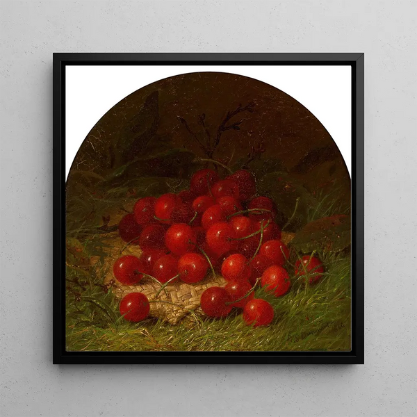 Still life with cherries - Robert Spear Dunning — framed artwork on a wall