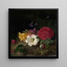 Still life with flowers - Frants Diderik Be — framed artwork on a wall