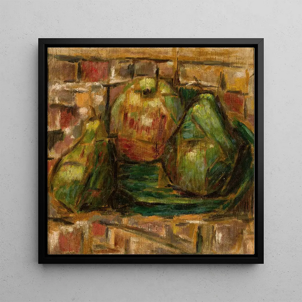 Still life with pears - Tadeusz Makowski — framed artwork on a wall