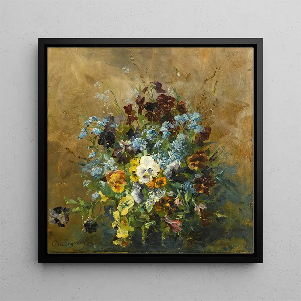 Still life with thoughts - Olga Wisinger-Florian — framed artwork on a wall