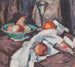 Still life with a glass of wine and fruits - Samuel John Peploe — artwork view