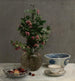 Nature morte with holly vase, cherry bowl, Japanese bowl, and cup and saucer - Henri Fantin-Latour — artwork view