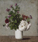 a floral still life, autumn chrysanthemums in a white vase - Henri Fantin-Latour — artwork view