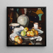 Still life, apples and jar - Samuel John Peploe — framed artwork on a wall