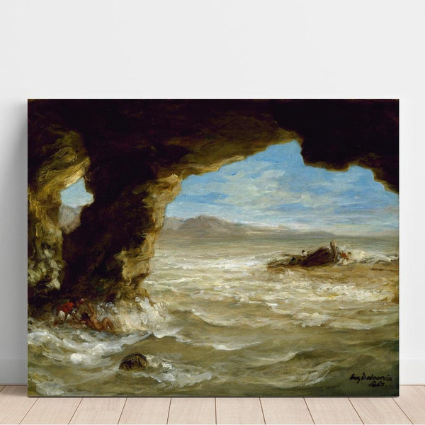 Reproduction of the painting Shipwreck on the Coast - Eugène Delacroix