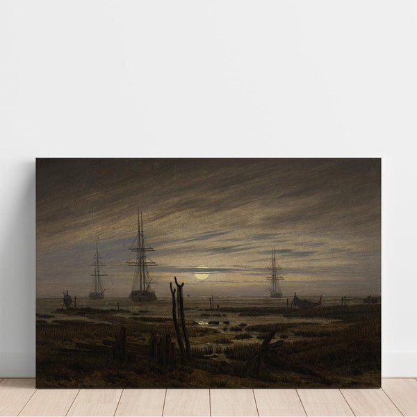 Reproduction of the painting Ships at Anchor - Caspar David Friedrich