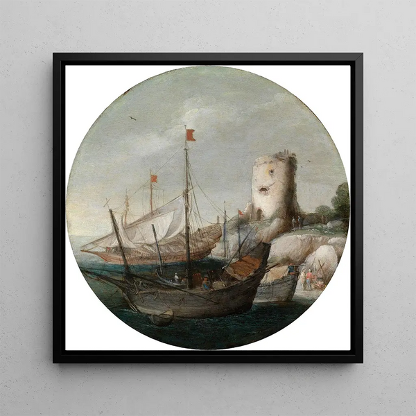 Ships arriving in a southern port - Goffredo Wals — wall display of the artwork