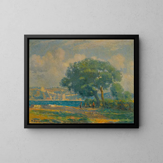 Rumelihisarı fortress on the Bosphorus - Nazmi Ziya Güran — framed artwork on a wall