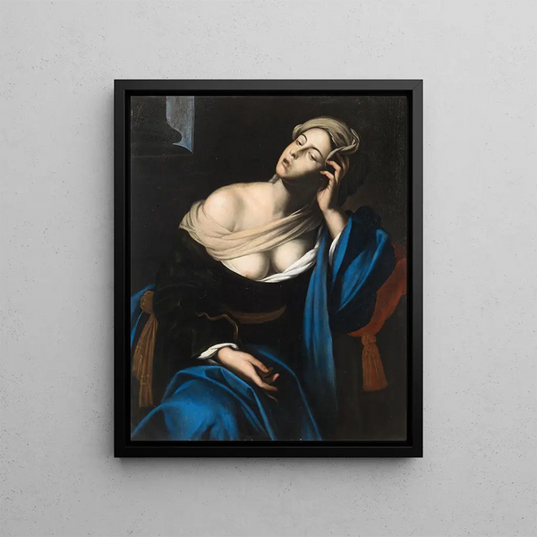 Cleopatra - Neapolitan School — framed artwork on a wall