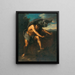 Hercules and the Nemean lion - Neapolitan School — framed artwork on a wall