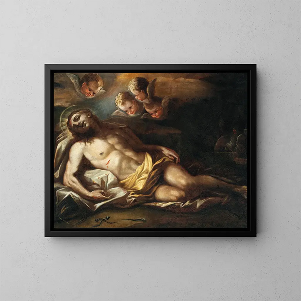 The Deposition - Neapolitan School — framed artwork on a wall