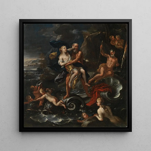 Le viol de Proserpine - Napolitan School — framed artwork on a wall