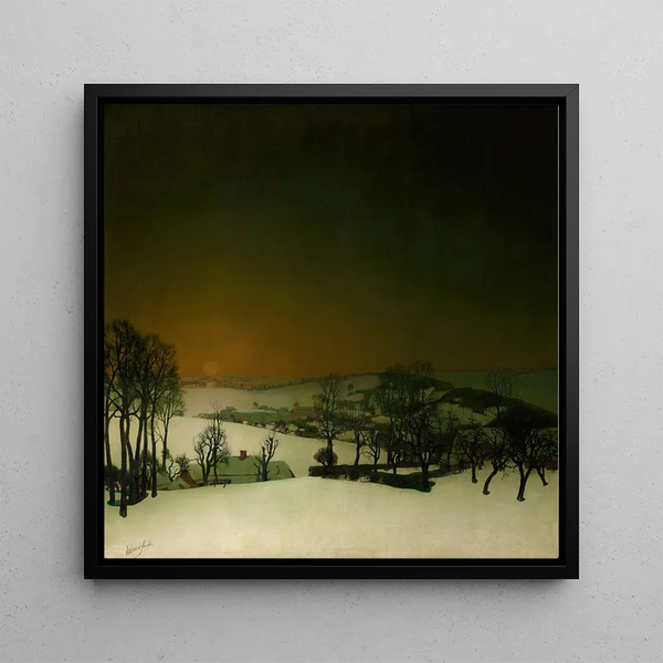 Snow in Flanders - Valerius De Saedeleer — framed artwork on a wall