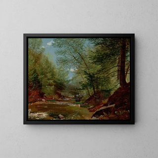 Fishing with a Fly - Nelson Augustus Moore — framed artwork on a wall