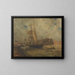 Brigantin entering the port of Littlehampton - Nelson Dawson — framed artwork on a wall