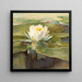 Sunlit Water Lily Painting - John La Farge — framed artwork on a wall
