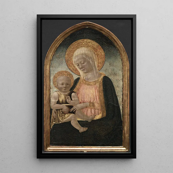 Virgin and Child - Neri di Bicci — framed artwork on a wall