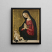 the Virgin and Child with a goldfinch - Neroccio de' Landi — framed artwork on a wall