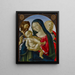 The Virgin and Child with Saint John the Baptist and Saint Mary Magdalene - Neroccio di Bartolomeo de' Landi — framed artwork on a wall