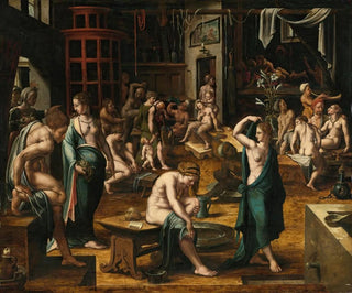 A public bath - Dutch school — artwork view
