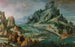 Landscape rocky painting with many figures - Dutch School — artwork view