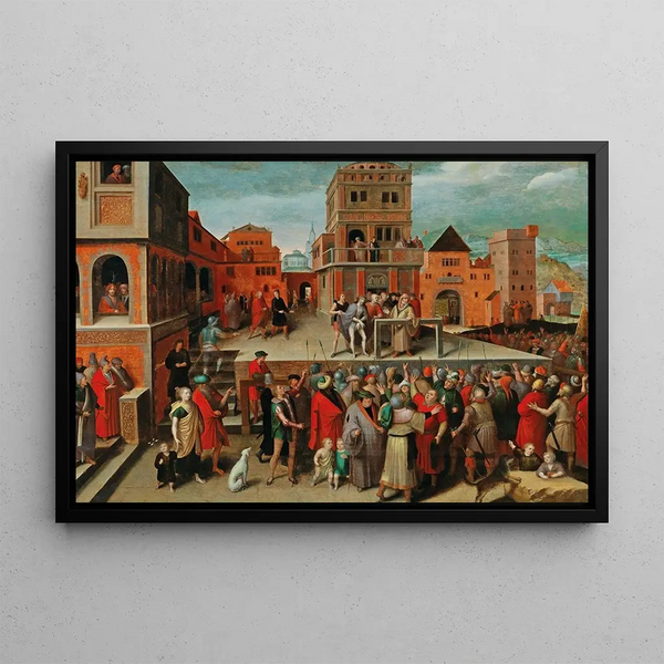 Ecce Homo - Dutch School — framed artwork on a wall