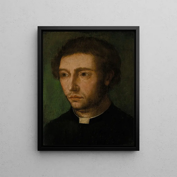 Portrait of a Gentleman - Dutch School — framed artwork on a wall