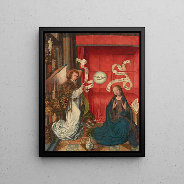 L'Annonciation - Dutch School — framed artwork on a wall