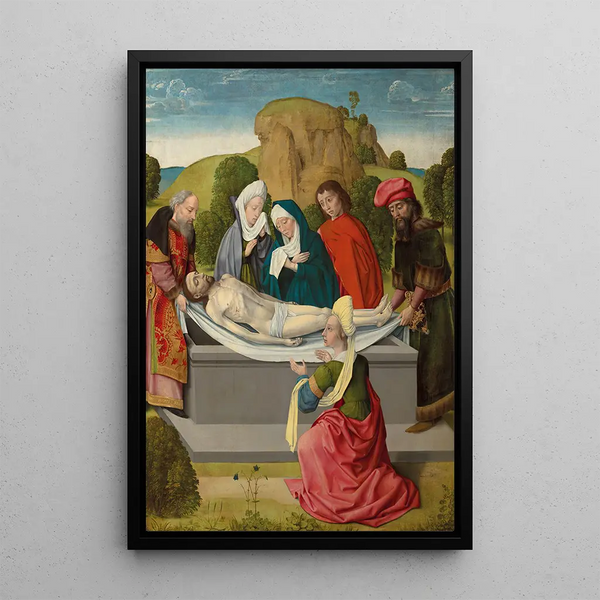 La Mise au tombeau du Christ - Dutch School — framed artwork on a wall