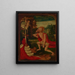 Saint Jerome the Penitent - Dutch School — framed artwork on a wall