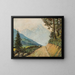 Mountain landscape with a road - Nevena Badjakowa — framed artwork on a wall
