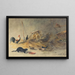 a cat and chickens - Newton Limbird Smith Fielding — framed artwork on a wall
