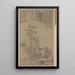 Roche de bambou et grand arbre - Ni Zan — framed artwork on a wall