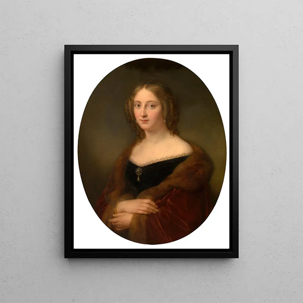 Baronne Adelaide Vanden Hecke Bout de Rasmon - Nicaise De Keyser — framed artwork on a wall