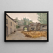 Cour de ferme avec ferme - Nicaise De Keyser — framed artwork on a wall