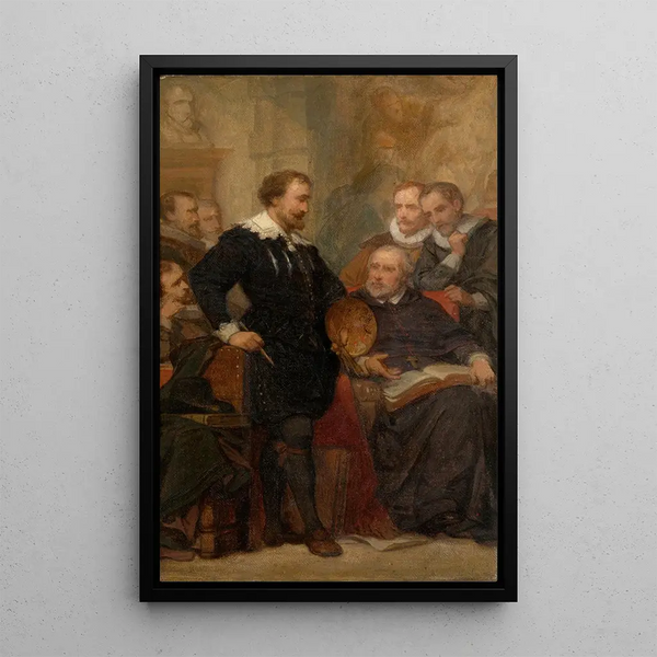 Pierre Paul Rubens in his studio - Nicaise De Keyser — framed artwork on a wall