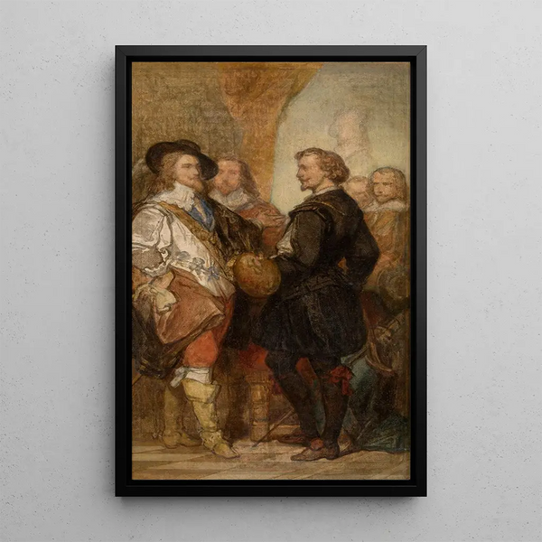 The painter Anthony van Dyck in London - Nicaise De Keyser — framed artwork on a wall