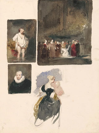 Nicaise De Keyser - Woman Bathing in the River Christ and the Adulteress Cornelis van der Geest and Woman Seen from the Back.webp