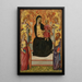 The Virgin and Child in Majesty with Saint Catherine, Saint Barthélemy, and two angels - Niccolò di Buonaccorso — framed artwork on a wall
