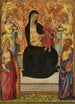The Virgin and Child in Majesty with Saint Catherine, Saint Barthélemy, and two angels - Niccolò di Buonaccorso — artwork view