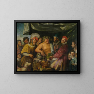 Un Bacchanal - Niccolò Frangipane — framed artwork on a wall