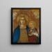 The Virgin and Child with Two Angels - Niccolò di ser Sozzo Tegliacci — framed artwork on a wall