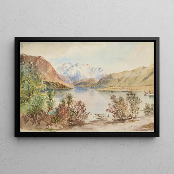 Lac Wanaka - Nicholas Chevalier — framed artwork on a wall