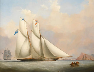 a yacht and a Norwegian cutter in a storm - Nicholas Matthew Condy — artwork view