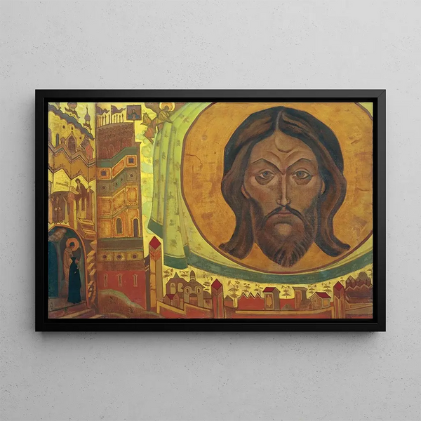 And we see - Nicholas Roerich — framed artwork on a wall